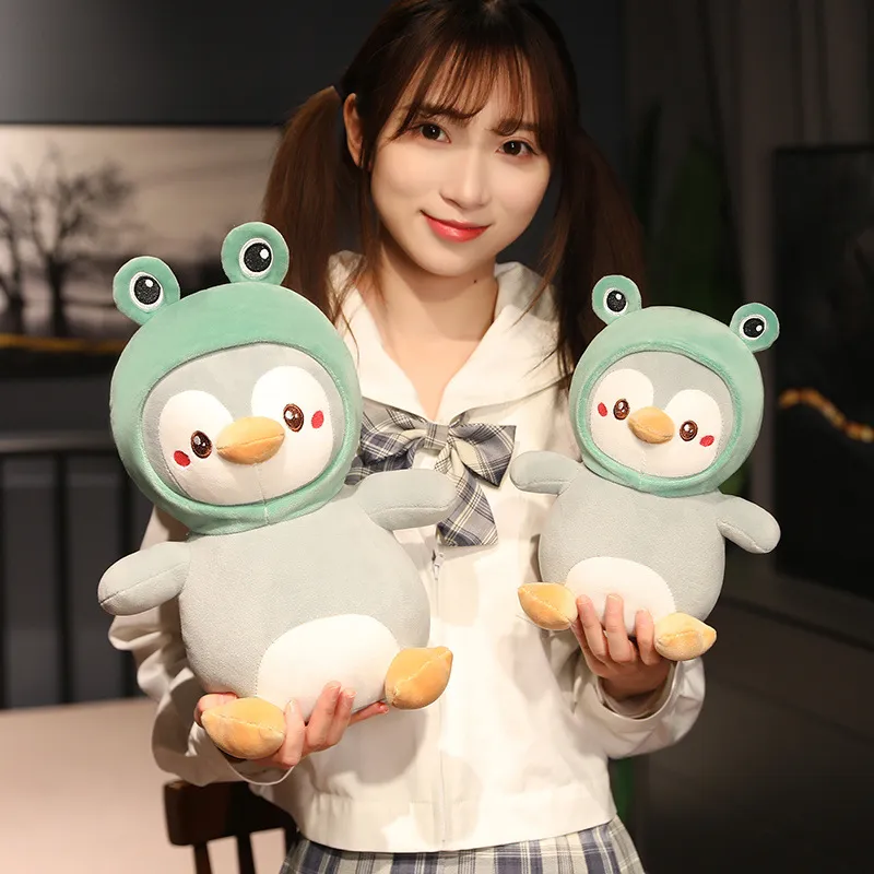 Cartoon Cute Penguin Cosplay Dress Up Plush Toys Stuffed Lovely Animals Doll Soft Baby Pillow Kids Girls Birthday Christmas Gift