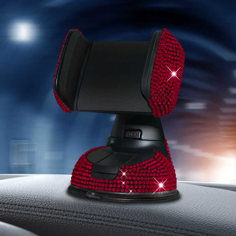 Ny diamant 360 -graders biltelefonhållare för bilpanelen Auto Windows och Air Vent DIY Rhinestone Universal Mobile Telefonhållare