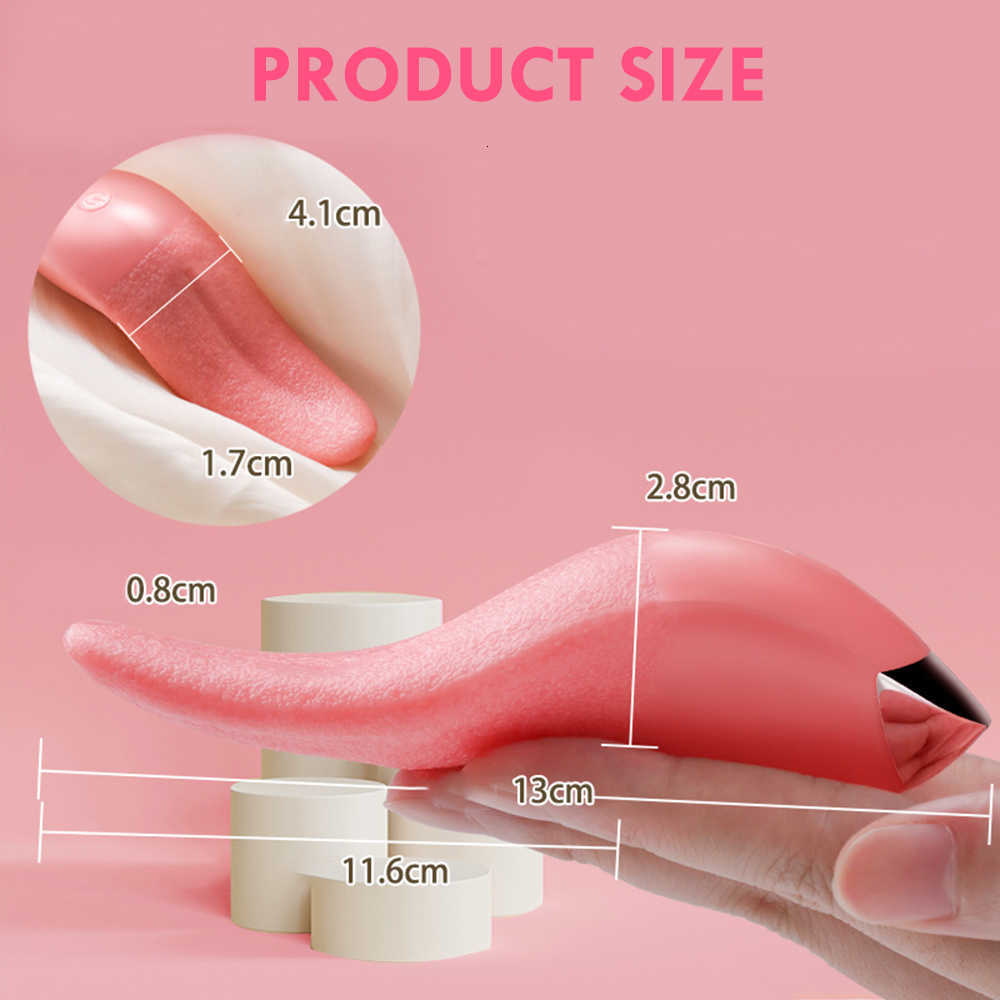 Massager Tonglikken g-spot Clitorisvibrator Clit Tickler voor vrouwen 10 patroon Vibrerende vaginale massage Volwassen orgasmeproduct