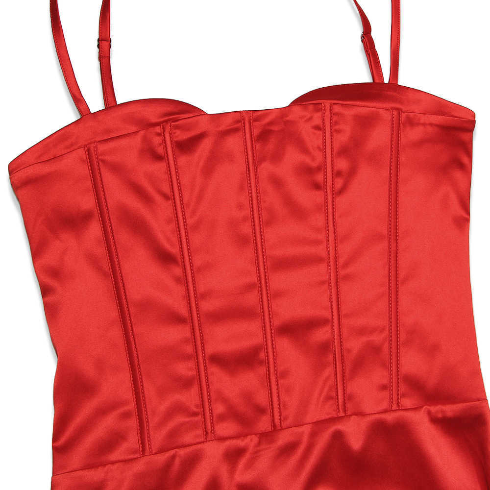 Feestjurken Mingming Creek Elegante spaghetti schouderband Prom Red Satin Body Celebrity Evening Backless Formele gelegenheidsjurk P230531