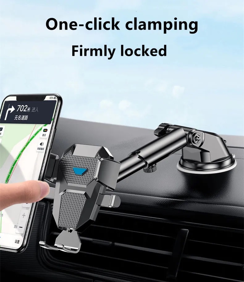 Sucker Car Phone Holder para Mount Stand GPS Telefon Mobile Cell Support para IPhone 14 13 12 11 Pro Xiaomi Huawei Samsung