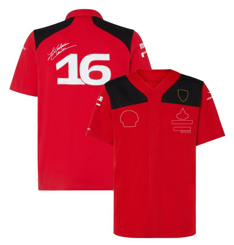 2023 neue F1 Team Kleid Sommer männer Red Racing Kleid Kurzen ärmeln Schnell trocknend Fans Shirt Plus Größe individuelles T-shirt