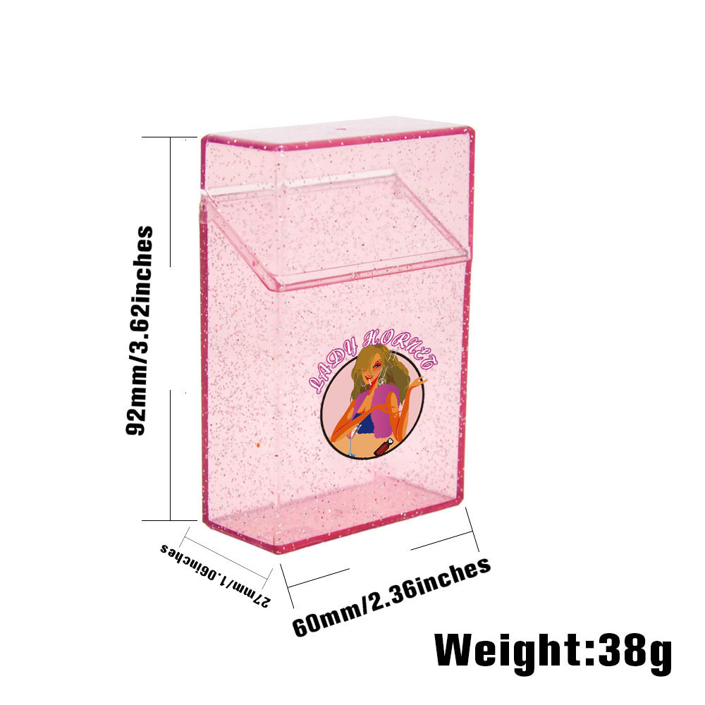 Smoking Pipes Boîte à cigarettes transparente en plastique pour un transport pratique