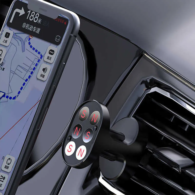Soporte Magnético Para Teléfono En Ventilación De Coche – Universal, Imán Fuerte, Diseño Metálico