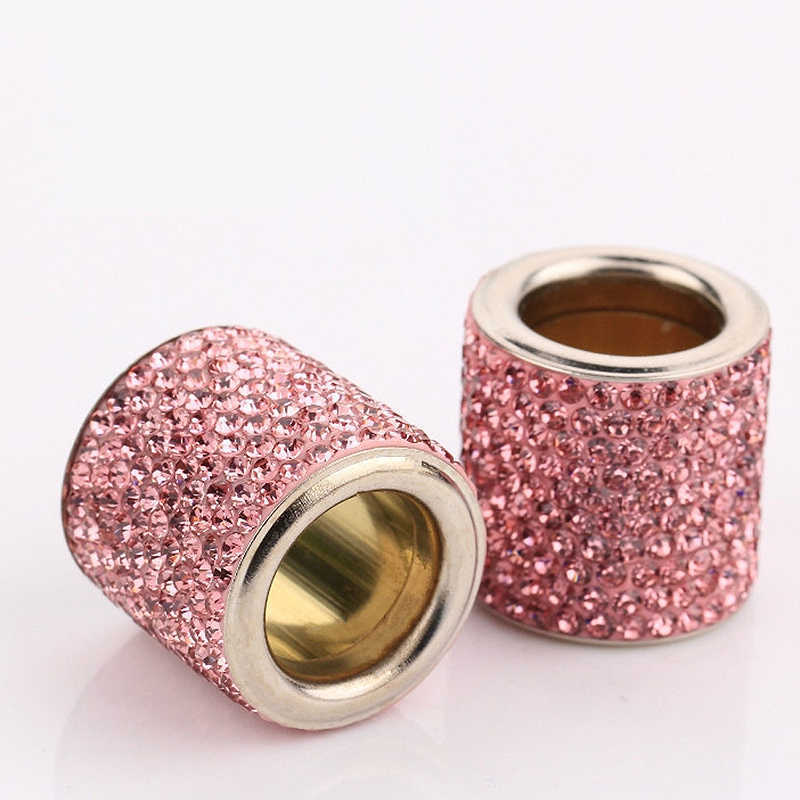 Novo Universal Cristal Strass Assento de Carro Encosto de Cabeça Anel Coleiras Decoração Encantos Diamante Bling Acessórios Interiores de Carro para Mulheres Meninas