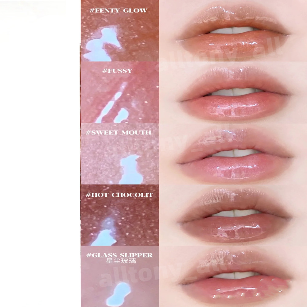 Makeup Lipstick 9 ml Lip Gloss Shiny Cherry Vitamin Clear Lip Glaze Liquid Bomb Glow Fussy 