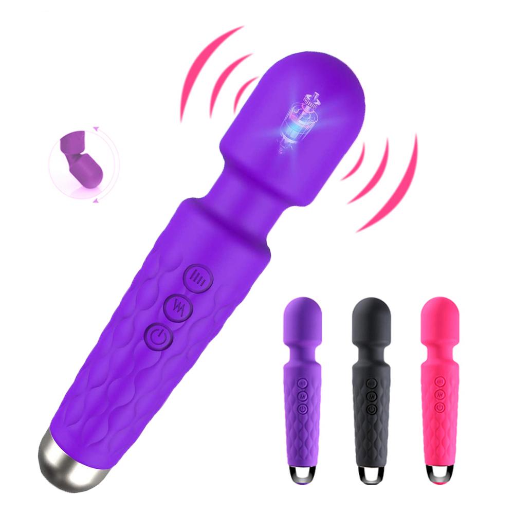 Relaxation Powerful Wand Massager Cordless Rechargeable Electric Back Neck Massager Relax Exercise Tools With 8 Speeds 20 Vibration Modes