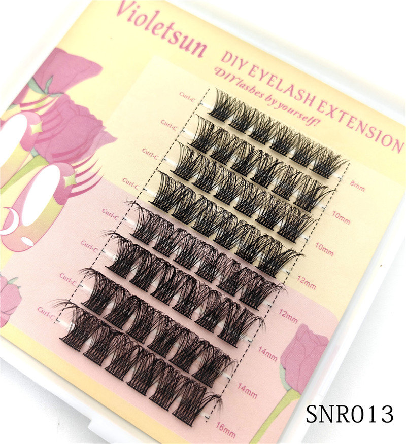 Grappes de cils DIY Extensions de cils 8-16mm Cluster Lashes Wispy False Eyelashes Extensions de cils individuels