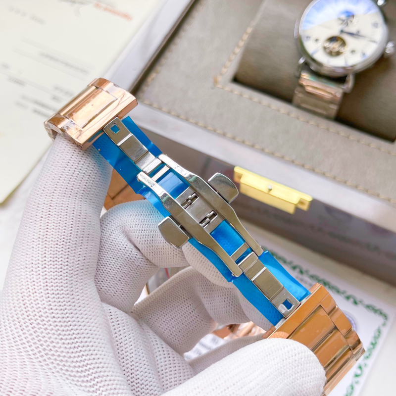 New fashion trend mechanical watch designer men bias blue light balloon belt multi-functional automatic watch waterproof leather watch 316L stainless steel strap