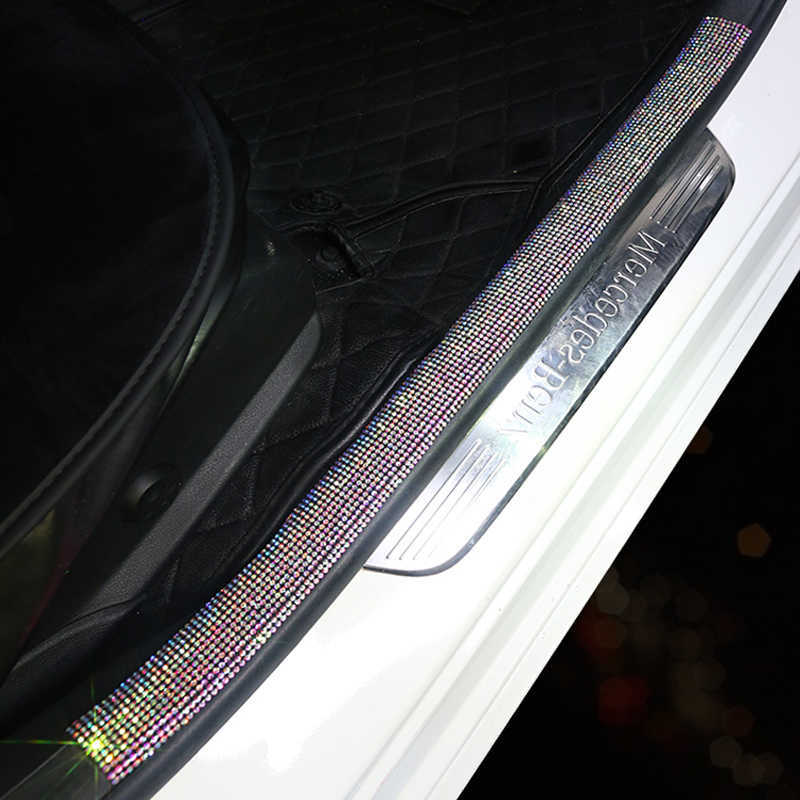 New 5CM Rhinestone Car Sticker Decoration Auto Multi-function Threshold Protect Stickers Tape Car Protection Scratch-resistant