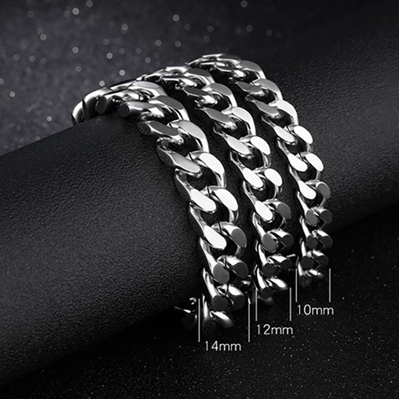 Titanium steel Snake bone chain bracelet hip hop stainless steel cuban link chain bracelets for women men