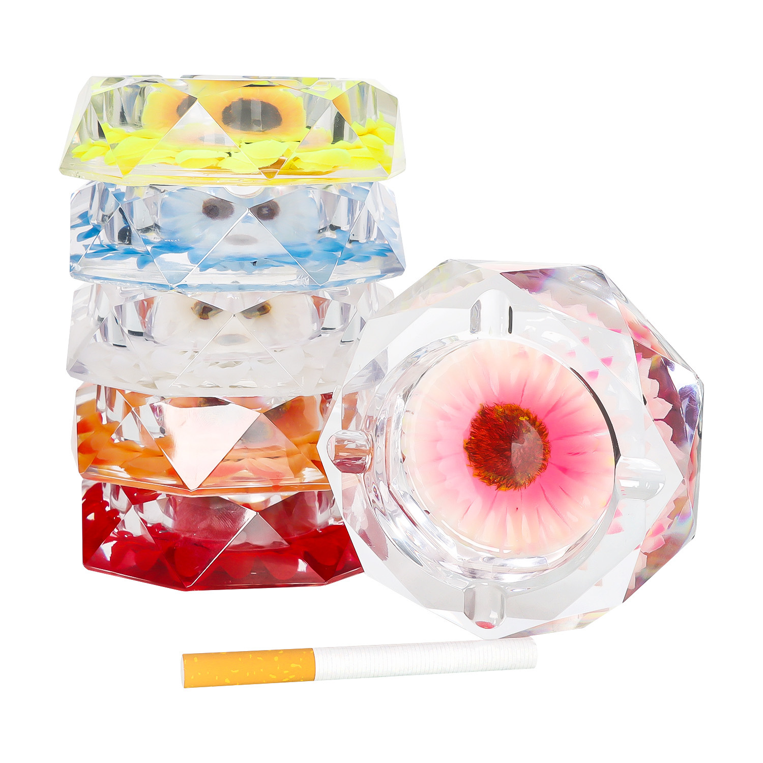 Smoking Pipes New prismatic resin ashtray in multiple colors