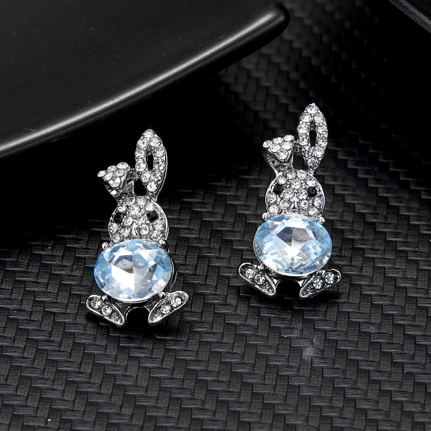 2023 nouveau coréen Zircon lapin goujon femmes mignon animaux opale cristal boucles d'oreilles mode élégant bijoux fête cadeau G230602