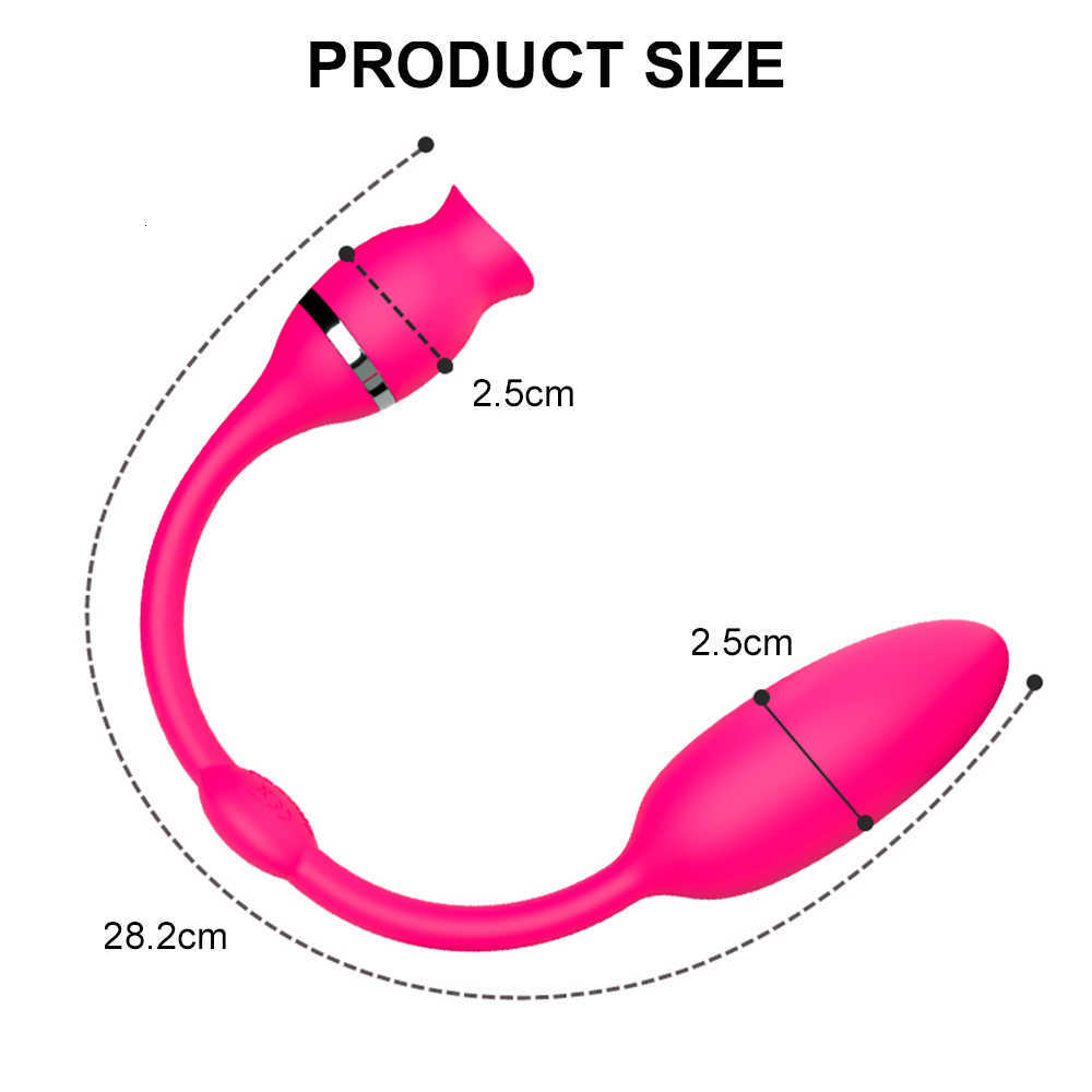 stimulator afstandsbediening dildo vibrator vrouwelijke clitoris stimulator 2 in 1 tong likken liefde ei volwassenen goederen sexy roos voor vrouwen