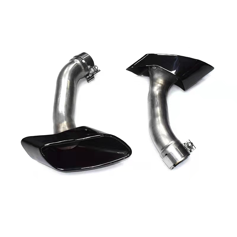Car Exhaust Pipe Muffler Tips Stainless Steel For BMW X6 E71 30D 35D 2008-2013 Carbon Fiber Tailpipe Nozzles Tails Throats