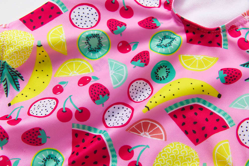 Barnens badkläder 1-10Y TODDLER Baby One Piece Girl Fruit Print Children's Swimsuit P230602
