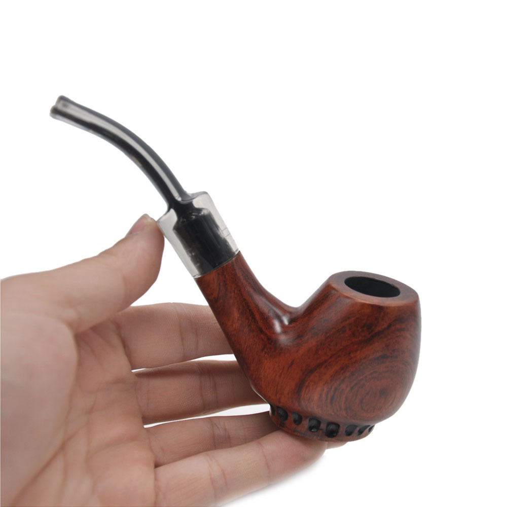 Smoking Pipes Direct supply of rosewood smooth faced pipe flannel bag packaging