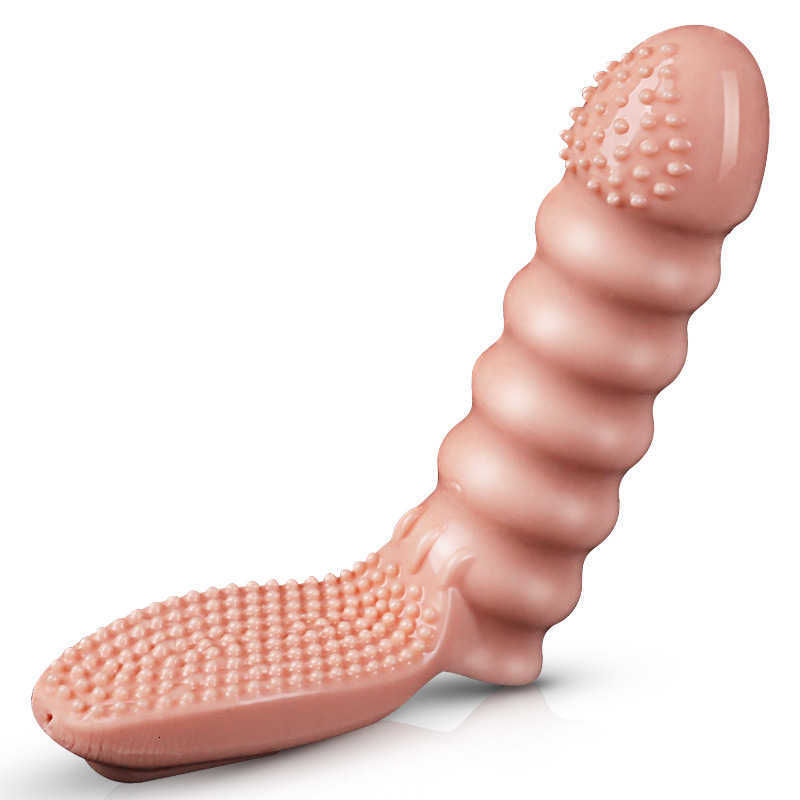 Par Klitoris Vagina Finger G Spot Vibrator Stimulator Massager Hylsa Vuxna spel Erotiska för kvinnliga män