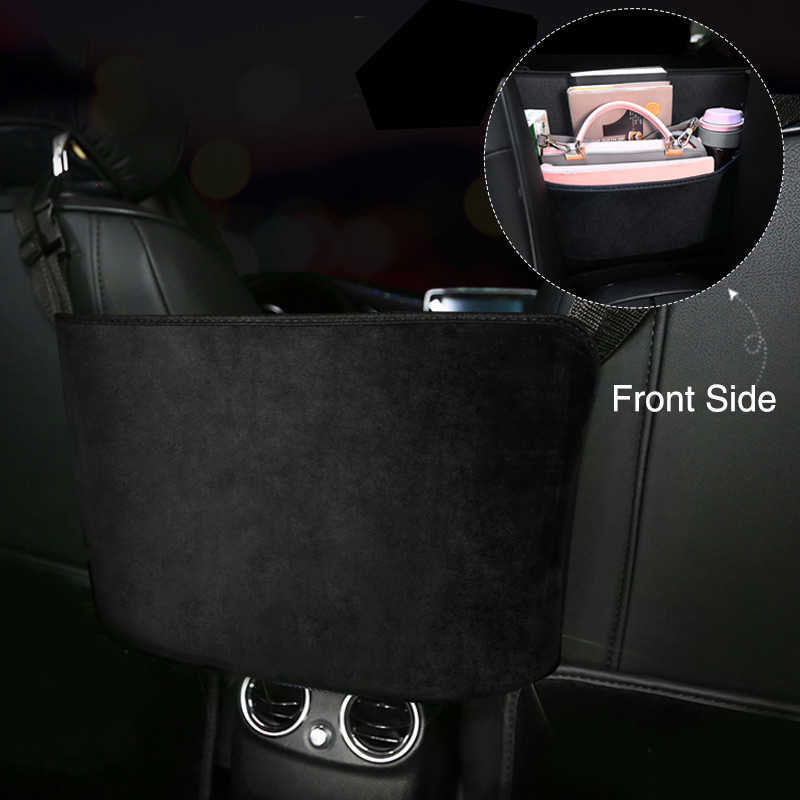 Ny mode Rhinestone Car Storage Bag Organizer säte Back Holder Crystal Diamond Multi-Pockets bil backseat Middle Stowing Tiding