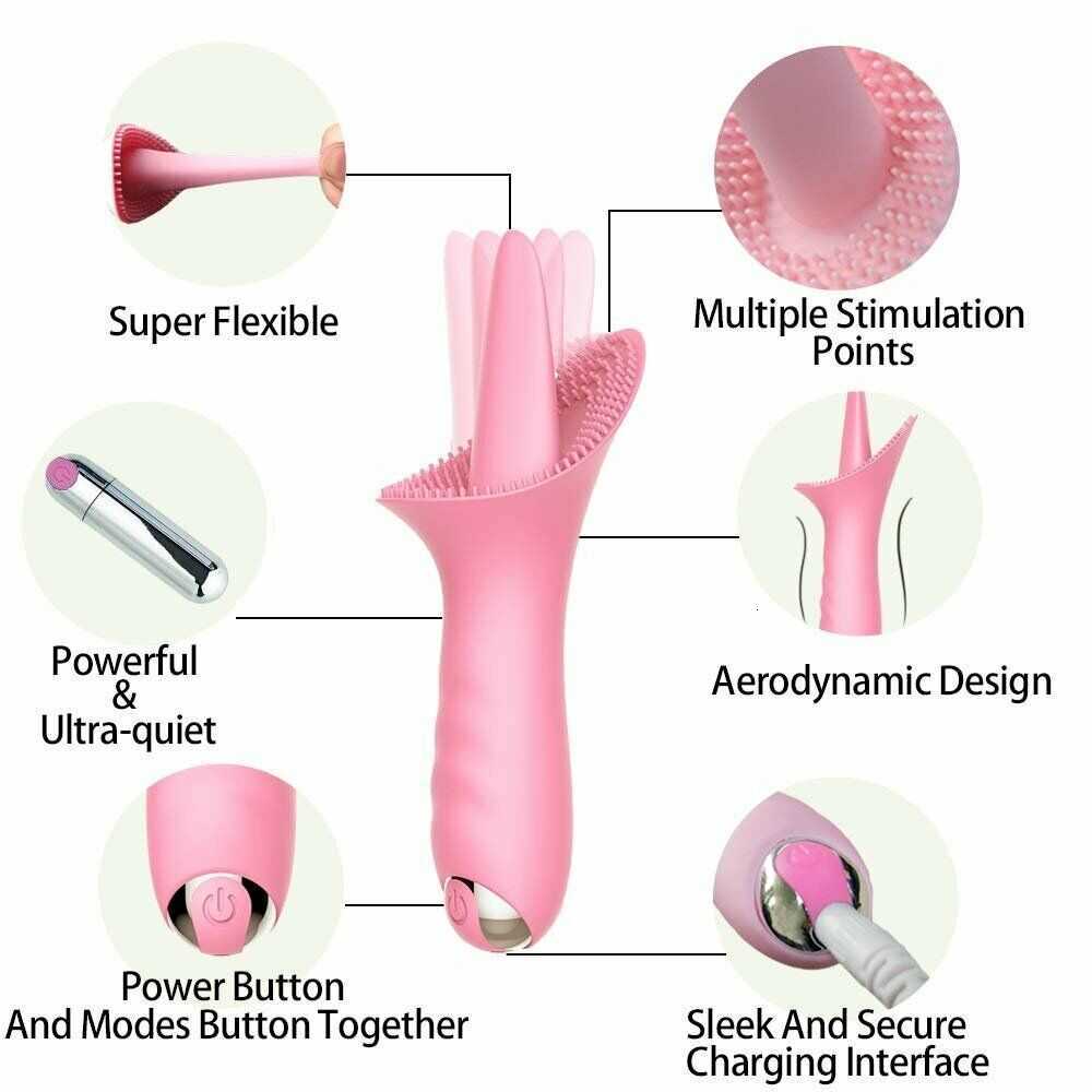 Massager vibratornippel klitoris massage mjuk tunga masturbator slickar flirt för kvinnor par öppen ben handbuff bdsm bondage