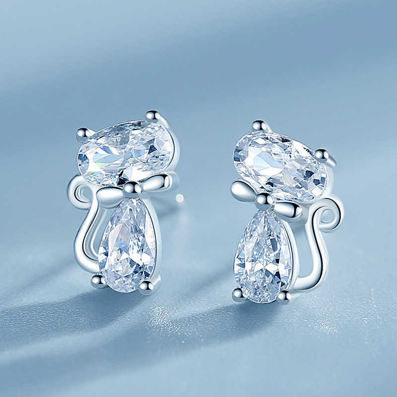 2023 nouveau coréen Zircon lapin goujon femmes mignon animaux opale cristal boucles d'oreilles mode élégant bijoux fête cadeau G230602