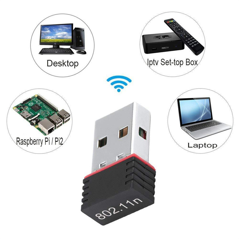 150Mbps USB WiFi Adaptörü MT7601 Kablosuz Ağ Kartı 150m PC Bilgisayar İçin Wi-Fi Dongle Bilgisayar Ethernet Alıcı