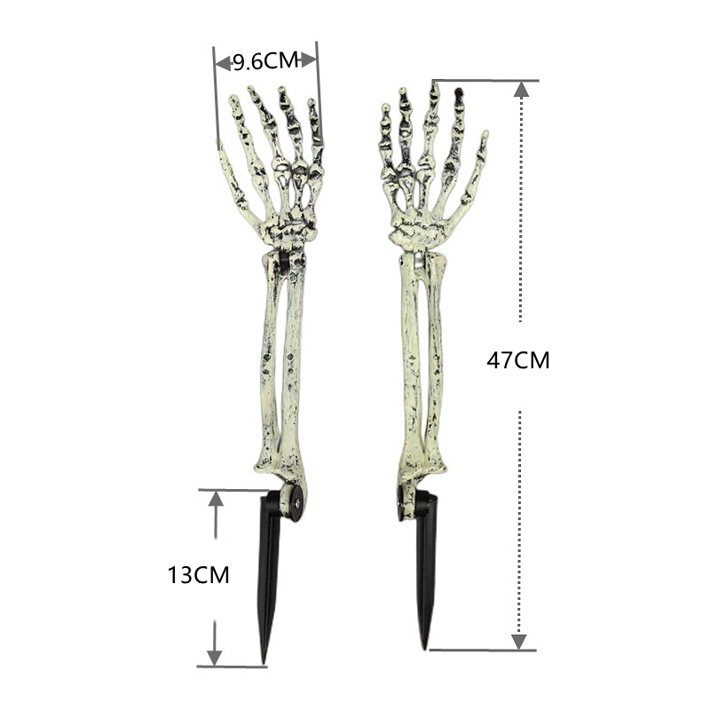 Halloween Licht Decoraties, Batterij aangedreven Solar Light Skeleton Arm Stakes, 40 LED Warm Wit, Licht Up Holiday Party Home Yard Horror Garden Decor groen rood paars