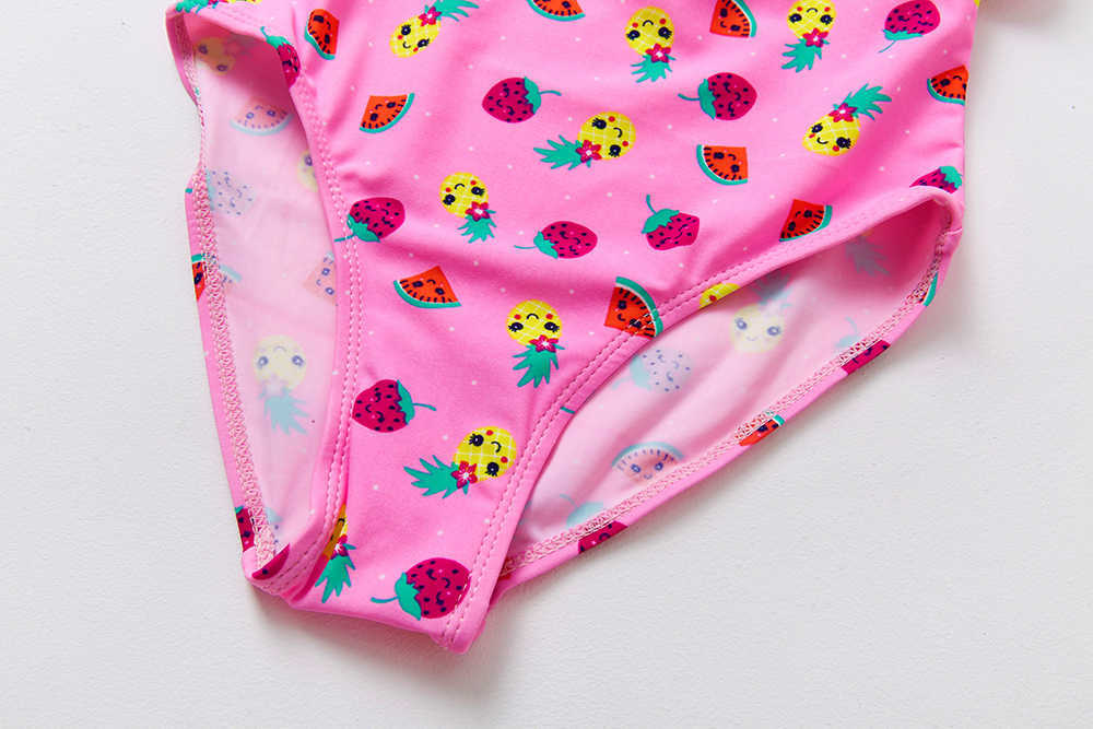Ny 2021 1-7Y Girls 'Fruit Print Swimwear Children's Beach Suit-St9043 P230602