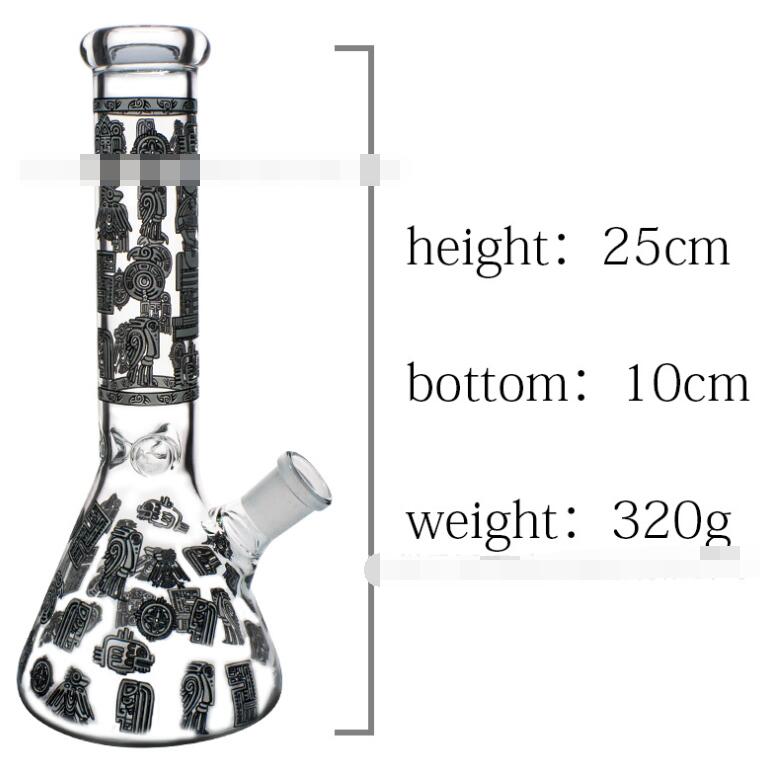 Neueste Glas Shisha Flasche Wasser Bong 25 cm 9,8 Zoll Höhe Mehrere Stile Weibliche Schüssel Hand Heady Pyrex Löffel Öl Nagel Adapter Rauchen Rohr Rigs