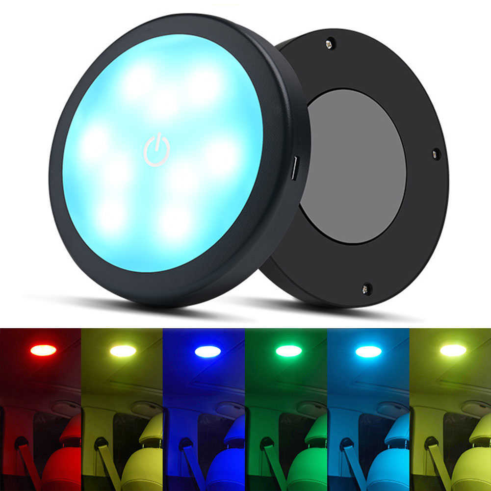 Nouvelle Veilleuse De Voiture Led Toit Lampe Auto Intérieur De Voiture Dôme Lecture Lumière Tactile USB Charge Atmosphère Lampe Bienvenue Lumière Tronc Lampe