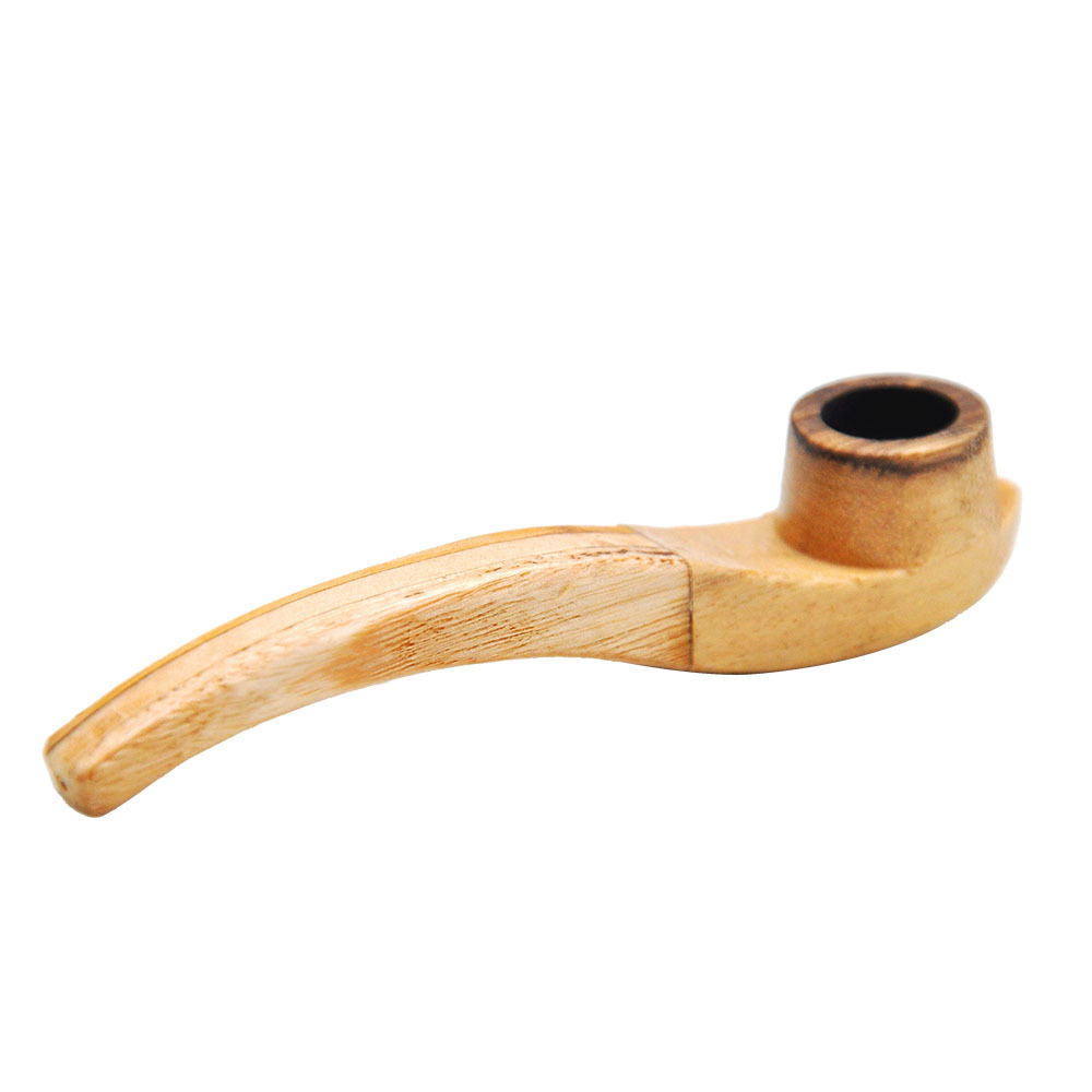 Pipes à fumer Apparence créative de pipe en bois faite de bois Phoebe pur fait à la main, porte-cigarette mini pipe
