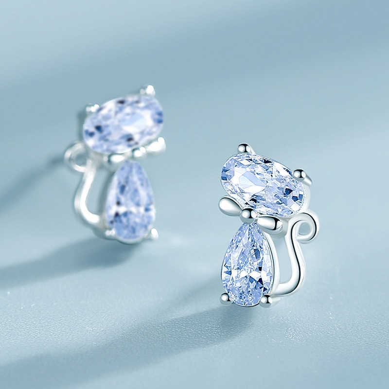 2023 nouveau coréen Zircon lapin goujon femmes mignon animaux opale cristal boucles d'oreilles mode élégant bijoux fête cadeau G230602