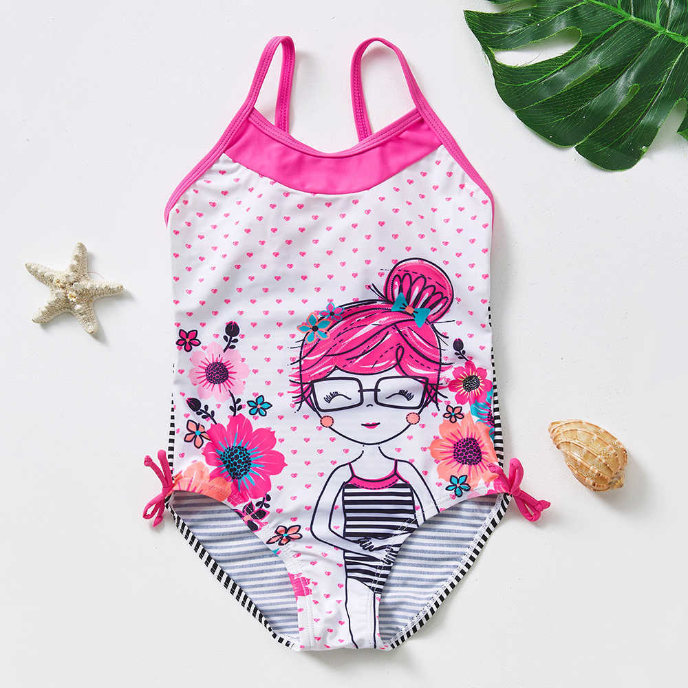 Swimwear 1-6Y Toddler One Piece Girls' Children's Cute Beach Swimsuit P230602