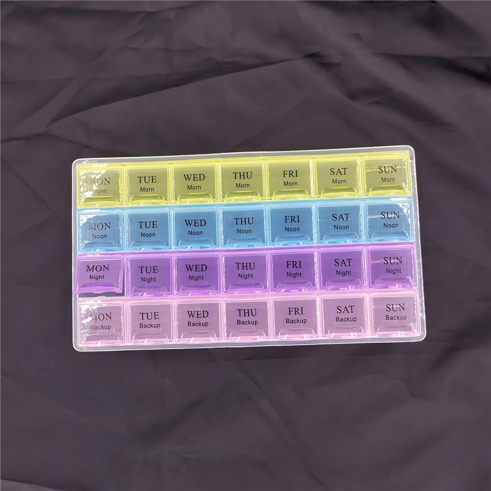 Care 4 Rad 28 Squares/3Rows 21Grids/2Row 14Grids Weekly 7 Days Tablet Pill Box Holder Medicine Lagring Organiser Container Case
