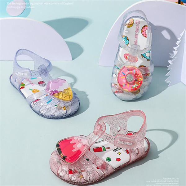 Summer New High Quality Girls' Sandals Children's Jelly Shoes Anti slip Comfortable Beach Shoes Cute Korean Princess Shoes