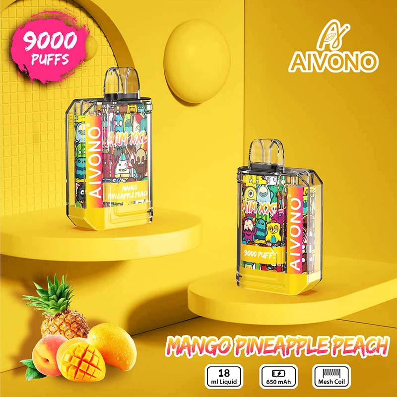 AIM XXL 9000 Jetable Vape Pen E Cigarette Dispositif Avec 650mAh Batterie 19ml Pod Pré-remplie Catridge rechargeable vs EB design 9000puffs