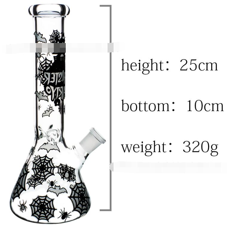 Neueste Glas Shisha Flasche Wasser Bong 25 cm 9,8 Zoll Höhe Mehrere Stile Weibliche Schüssel Hand Heady Pyrex Löffel Öl Nagel Adapter Rauchen Rohr Rigs