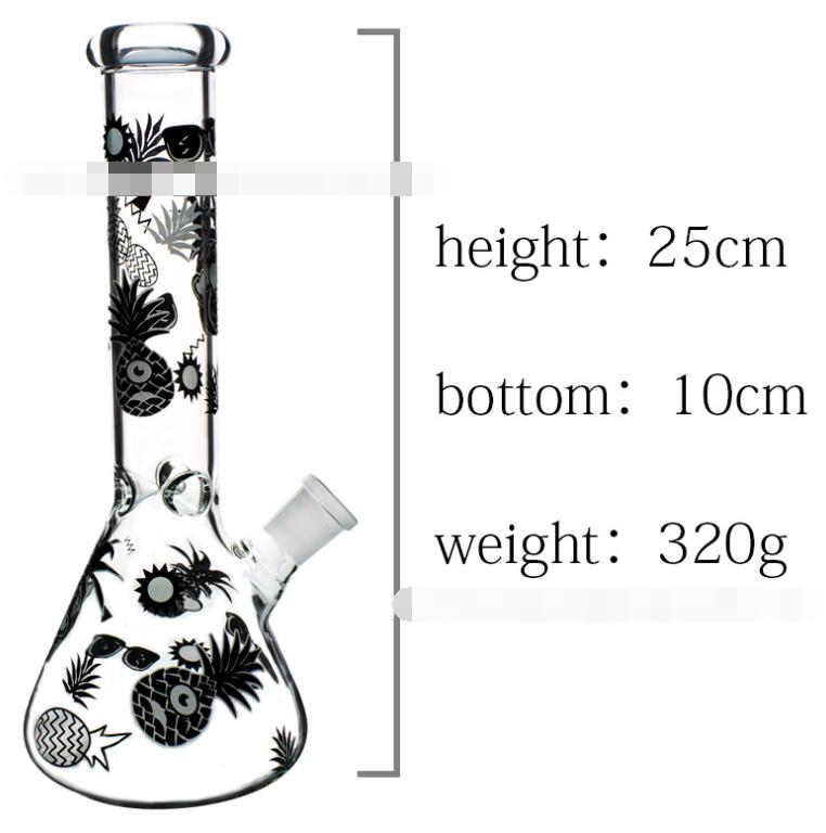 Neueste Glas Shisha Flasche Wasser Bong 25 cm 9,8 Zoll Höhe Mehrere Stile Weibliche Schüssel Hand Heady Pyrex Löffel Öl Nagel Adapter Rauchen Rohr Rigs
