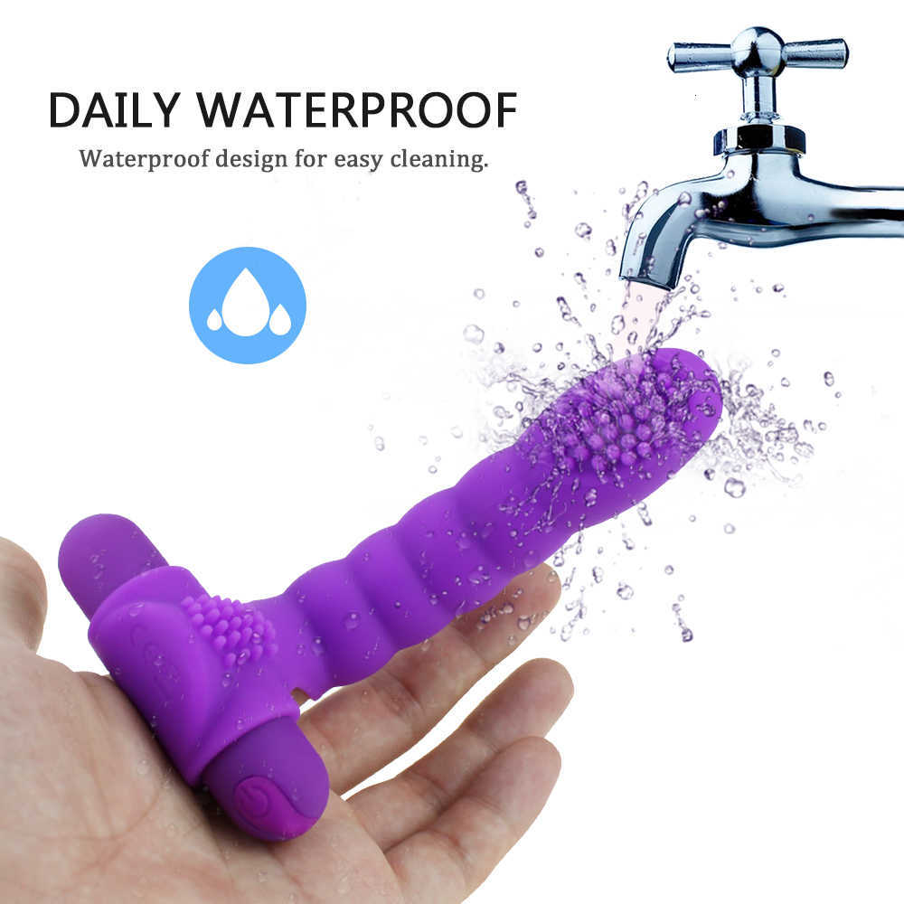 Masseur gode vibrateur manchon de doigt Massage du point g stimulateur de Clitoris flirtant pour les femmes masturbateur féminin produit vaginal