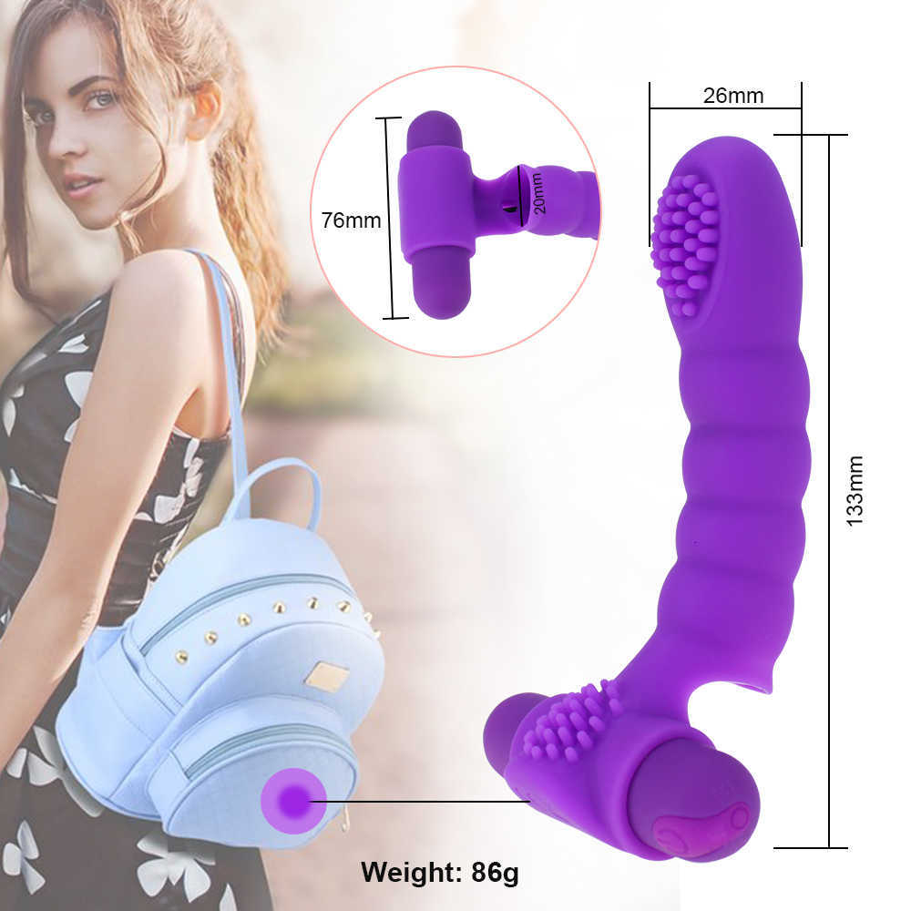 Masseur gode vibrateur manchon de doigt Massage du point g stimulateur de Clitoris flirtant pour les femmes masturbateur féminin produit vaginal