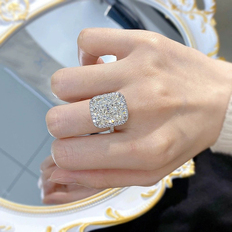 Anel de diamante Moissanite 8 quilates feito à mão 100% prata esterlina 925 real Aliança de festa de casamento Anéis para mulheres e homens Jóias de noivado