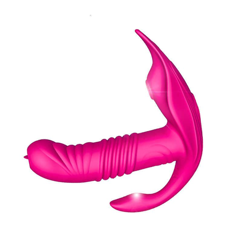 Masseur Rose, Stimulation clitoridienne, vibrateur avec 9 Modes de tapotement, Vibrations de poussée, gode point G féminin pour adulte
