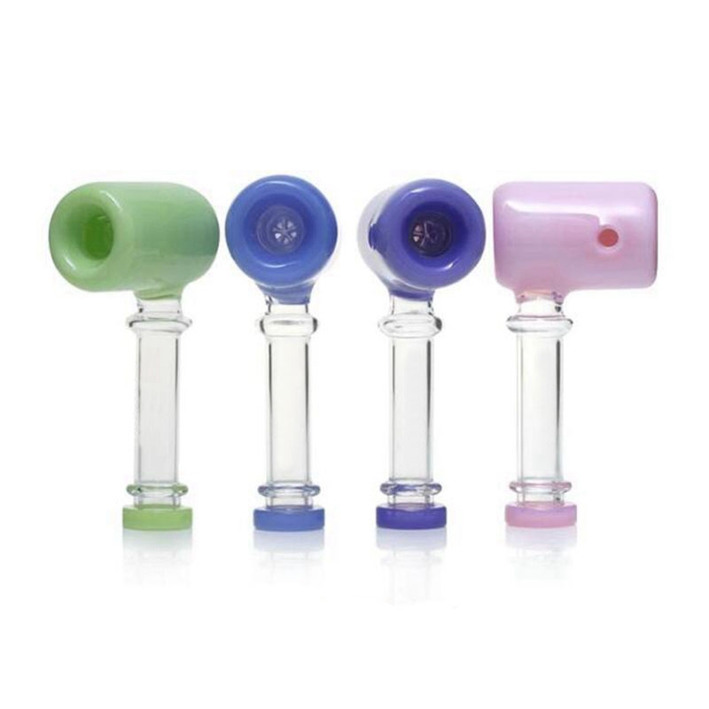 Heady Colorful Pyrex Tubi di vetro spesso Filtro portatile Erba secca Tabacco Cucchiaio Fiocco di neve Schermo Ciotola Fumo Bong Titolare Tubo d'acqua innovativo Tubo manuale DHL