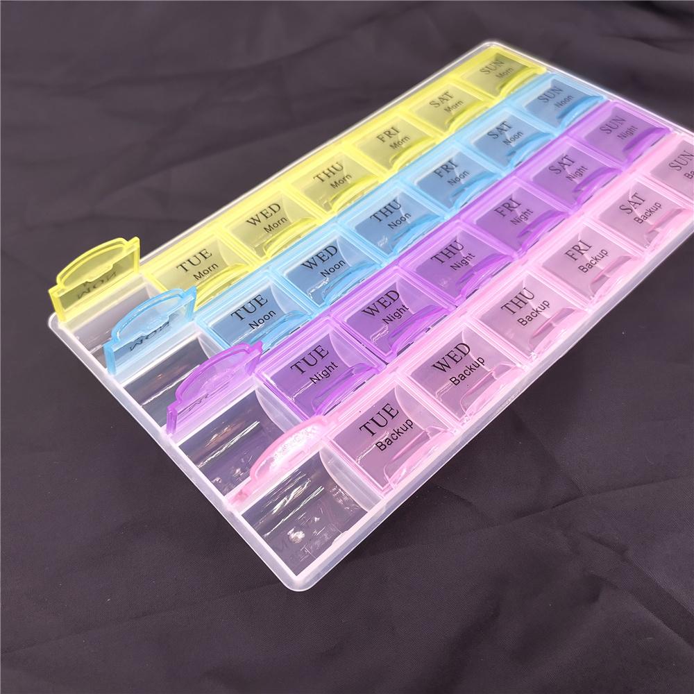 Care 4 Zeile 28 Quadrate/3rows 21Grids/2Row 14 Grids Weekly 7 Tage Tablet Pill Box Halter Medizin Aufbewahrungsorganisatorin Organizer Container Fall