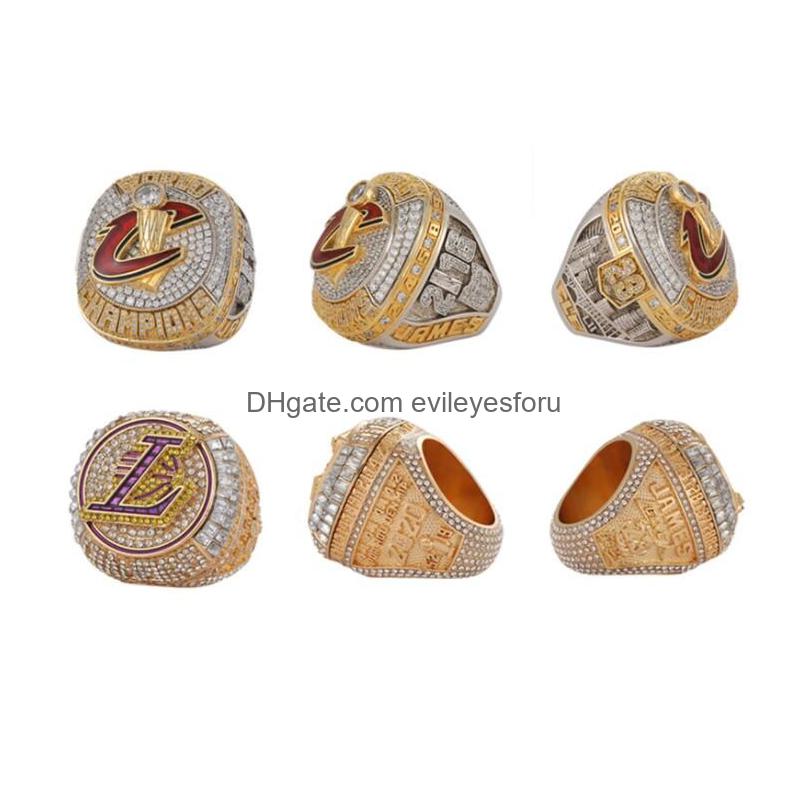 Solitaire Ring James Basketball Team Champions Championship Set With Wooden Box Souvenir Men Women Boy Fan Brithday Gift 2022