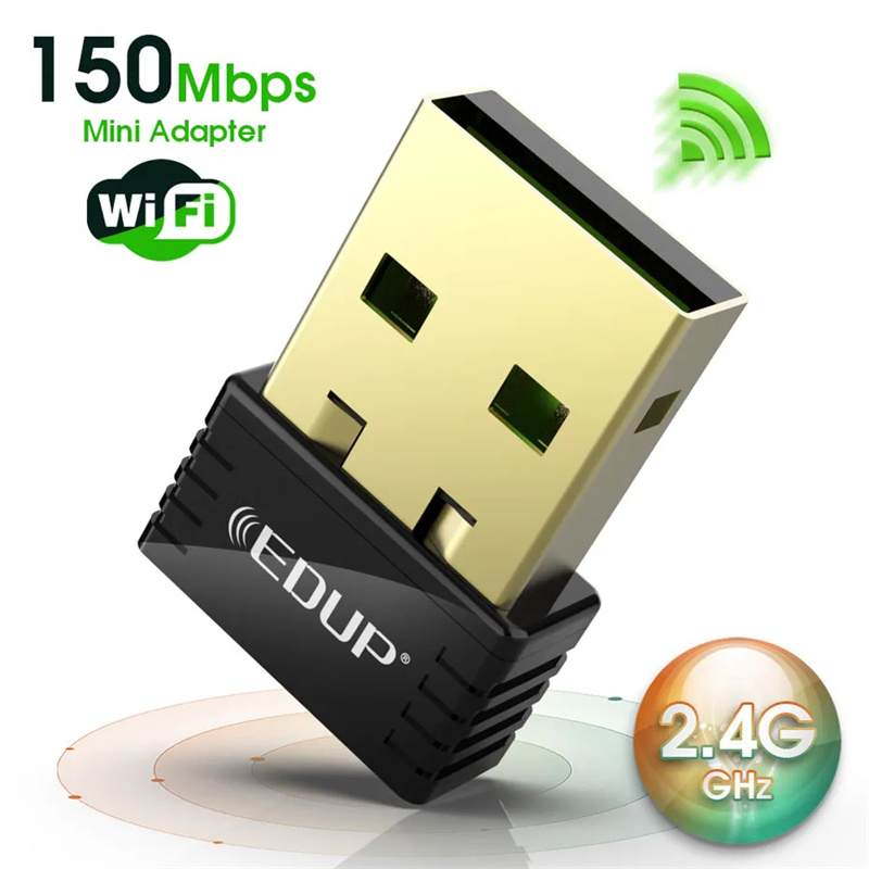 EDUP EP-N8553 MINI USB WIFIアダプター150Mbps 2.4GワイヤレスWi-Fiレシーバー802.11N USBイーサネットアダプターラップトップPC用ネットワークカード