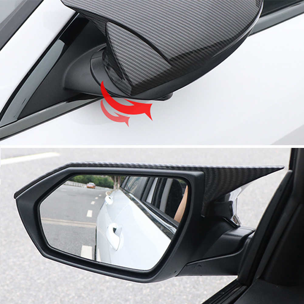 New 2X Carbon Fiber Car Rearview Mirror Cover Side Door Mirror Shell Decoration Trim for Hyundai Elantra AD 2016 2017 2018 2019 2020