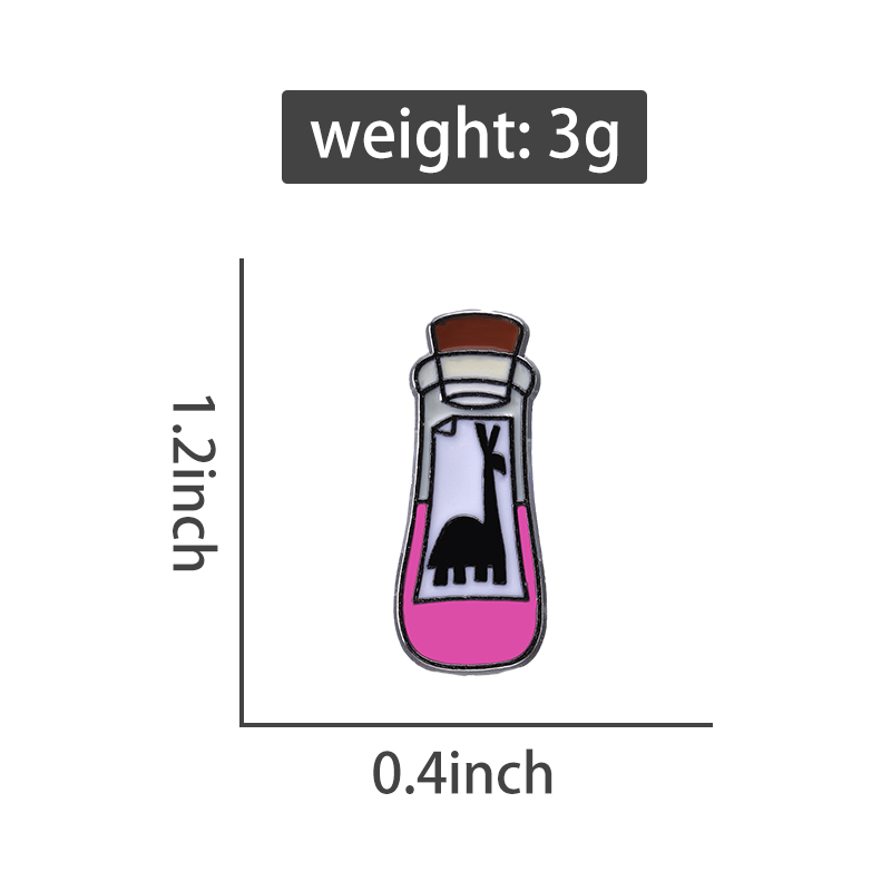 Мультфильм зелье брошь эмалевая булавка металлическая женская женская девочка на заказ бутылочные украшения для друзей аксессуары для оланча
