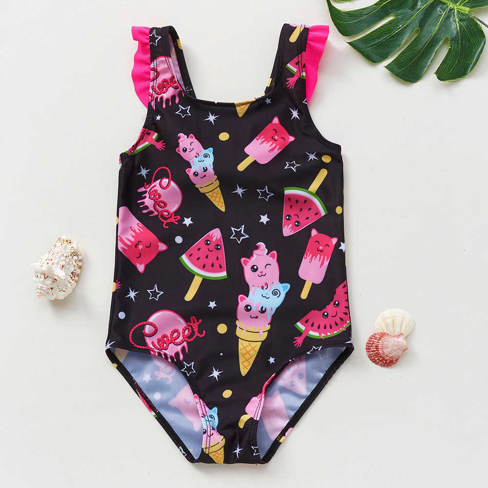 Children's Swimwear 2-10 year old baby Cute One piece children's girl swimwear P230602