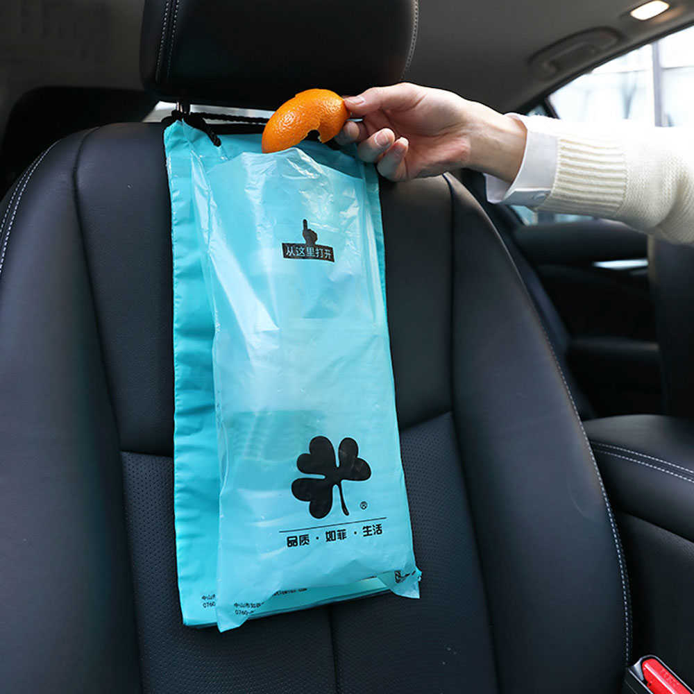 Nouveau 50 pièces voiture biodégradable jetable auto-adhésif poubelle porte-ordures sac de rangement pour Auto véhicule bureau cuisine